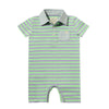 SALTASH Lilac/Green Blue Stripe Polo Romper