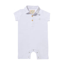  DRIFT White Pique Polo Romper