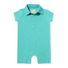  DRIFT Aqua Pique Polo Romper