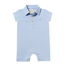  DRIFT Blue Pique Polo Romper