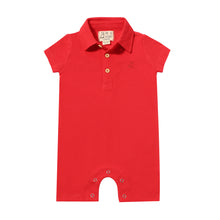  DRIFT Red Pique Polo Romper