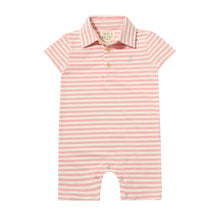  DRIFT Pink/Cream Striped Pique Polo Romper