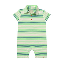  DRIFT Lime/Royal/White Stripe Polo Romper