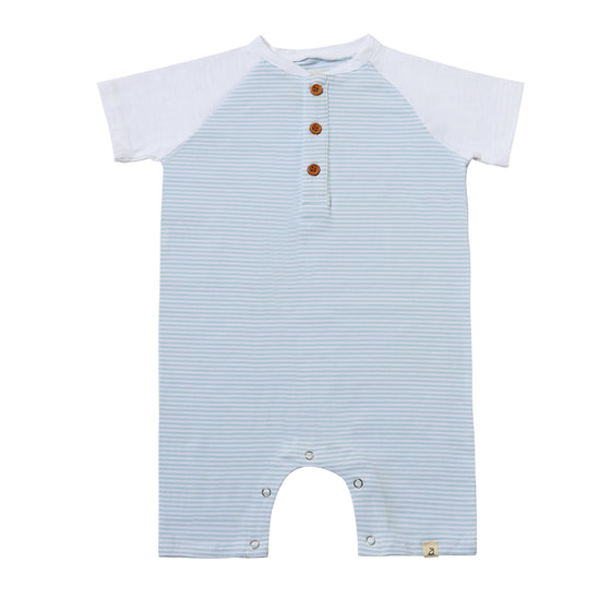 AFLOAT Blue/White Stripe Raglan Romper