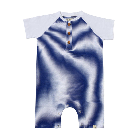 AFLOAT Royal/White Stripe Raglan Romper