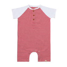  AFLOAT Red/White Stripe Raglan Romper