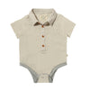 HELFORD Beige Gauze Woven Onesie