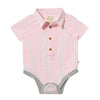 HELFORD Pink Double Stripe Woven Onesie