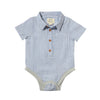 HELFORD Royal/White Seersucker Stripe Woven Onesie