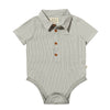 HELFORD Blue/White Thin Double Stripe Woven Onesie