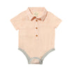 HELFORD Tangerine Stripe Seersucker Woven Onesie