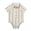 HELFORD Aqua/Blue/Red Stripe Woven Onesie