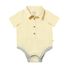 HELFORD Yellow Stripe Seersucker Woven Onesie