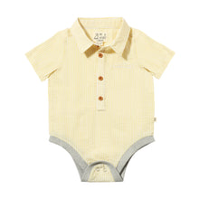  HELFORD Yellow Stripe Seersucker Woven Onesie