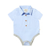 HELFORD Blue/White Micro Plaid Woven Onesie