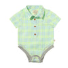 HELFORD Green/Neon Plaid Woven Onesie