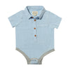 HELFORD Blue Woven Onesie