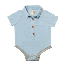  HELFORD Blue Woven Onesie