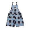 BOWLINE Navy Multi Plaid Woven Overalls