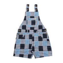  BOWLINE Navy Multi Plaid Woven Overalls