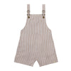 GALLEON Beige/White Seersucker Stripe Woven Buckled Overalls