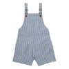 GALLEON Royal/White Seersucker Stripe Woven Buckled Overalls