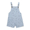 GALLEON Anchor Print Seersucker Woven Buckled Overalls