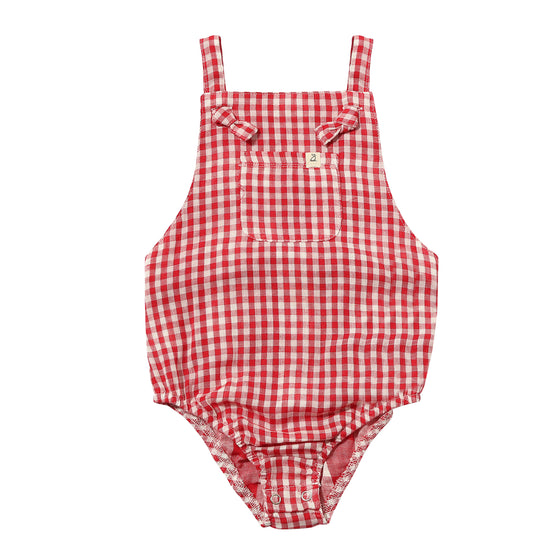 REEF Red/White Plaid Gauze Bubble