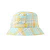 FISHERMAN Aqua/Gold Plaid Woven Bucket Hat