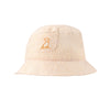 FISHERMAN Tangerine/White Stripe Seersucker Woven Bucket Hat