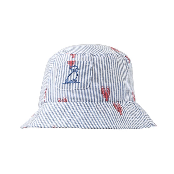 FISHERMAN Lobster Seersucker Woven Bucket Hat