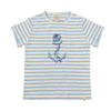 NEWQUAY Blue Anchor Printed Tee