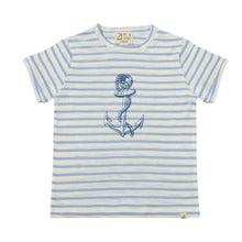  NEWQUAY Blue Anchor Printed Tee