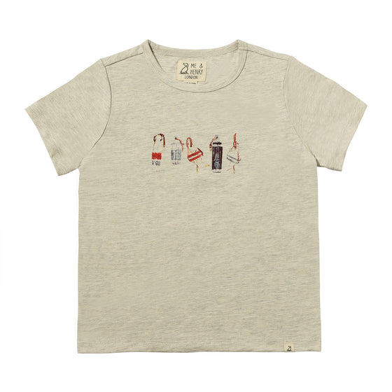 FALMOUTH Grey Buoys Printed Tee