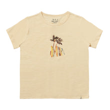  FALMOUTH Yellow Surfboard Printed Tee