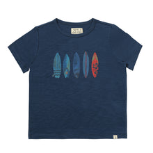  FALMOUTH Navy Surfboard Printed Tee