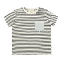  FOWEY Cream/Navy Stripe Pocketed Tee