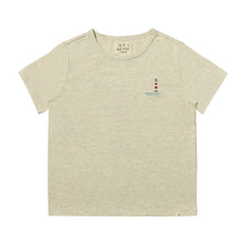  MARINE Grey Light House Embroidered Tee