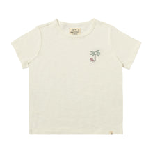  MARINE White Palm Tree Embroidered Tee