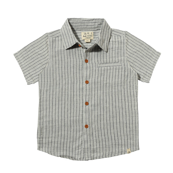 Mens Newport Woven Shirt grey/white stripe