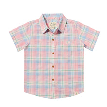  Mens Newport Woven Shirt pink/blue plaid