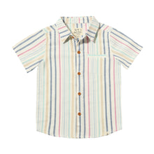  Mens Newport Woven Shirt blue/pink/white stripe