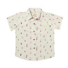  Mens Maui Woven Print Shirt white bouys print