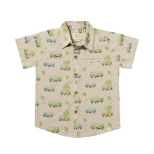  Mens Maui Woven Print Shirt grey