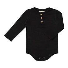  AYNOR Black Henley Onesie