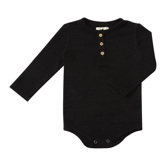 AYNOR Black Henley Onesie