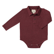  SEYMOUR Burgundy Polo Onesie
