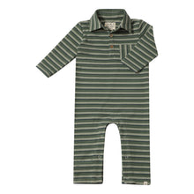  KINGSTON Green Double Stripe Polo Romper