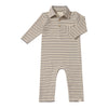 KINGSTON Cream/Navy Double Stripe Polo Romper