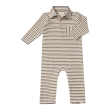  KINGSTON Cream/Navy Double Stripe Polo Romper
